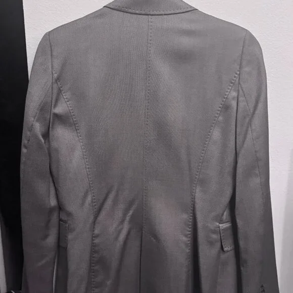 Zara Woman • Limited Edition Silver Blazer Silk and Wool Tailored - Picture 3 of 3